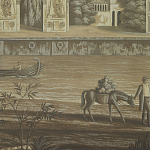 Обои ручная роспись Monuments of Paris Eau Forte on antique scenic Xuan paper варинант исполнения - 3 | Loft Concept в Ульяновске