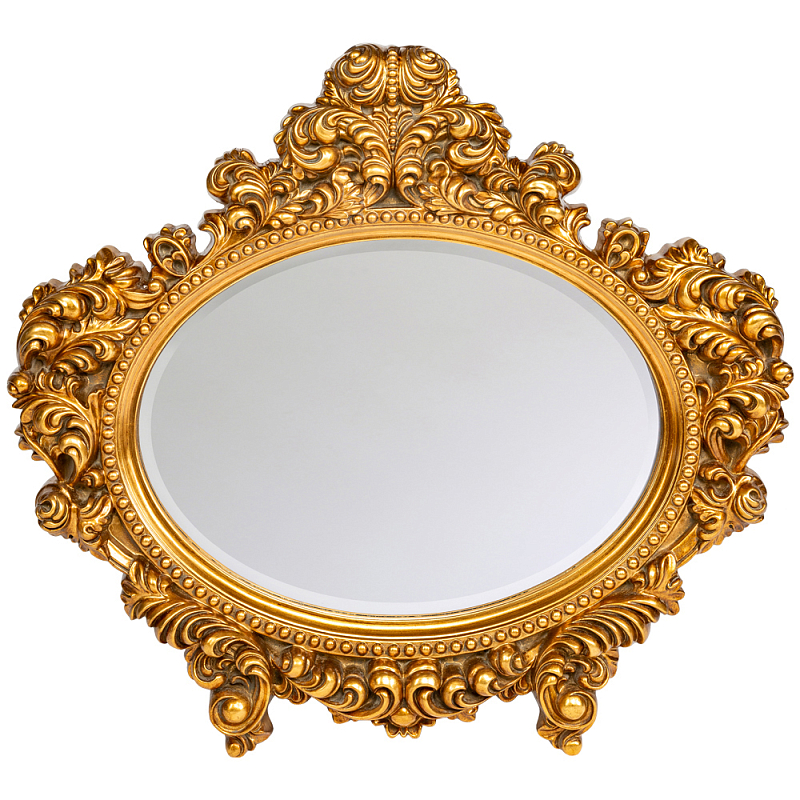 Зеркало настенное золотое с ажурным резным орнаментом Classic Ornament Mirror Золотой Зеркало в Ульяновске | Loft Concept 