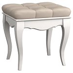 Пуф из массива бука с бежевой обивкой из велюра White Provence варинант исполнения - 1 | Loft Concept в Ульяновске