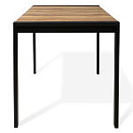 Стол обеденный раздвижной с прямоугольной столешницей на четырех черных ножках Blair варинант исполнения - 4 | Loft Concept в Ульяновске