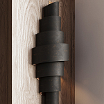 Бра в форме спирали черное с золотой внутренней отделкой Warm Glow варинант исполнения - 3 | Loft Concept в Ульяновске