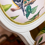 Стул светло-серый из натурального бука с изображением птицы в саду Blooming Birds варинант исполнения - 4 | Loft Concept в Ульяновске