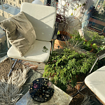 Круглый поднос из эпоксидной смолы с цветами черный Epoxy Resin Flowers Tray Black варинант исполнения - 2 | Loft Concept в Ульяновске