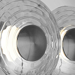 Бра из трех стеклянных фактурных дисков Eyepiece варинант исполнения - 6 | Loft Concept в Ульяновске