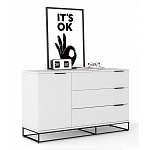 Комод белый с 3-мя ящиками Strict Lines  варинант исполнения - 3 | Loft Concept в Ульяновске