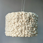 Вязаный шерстяной светильник Knitted wool lamp Cylinder варинант исполнения - 1 | Loft Concept в Ульяновске
