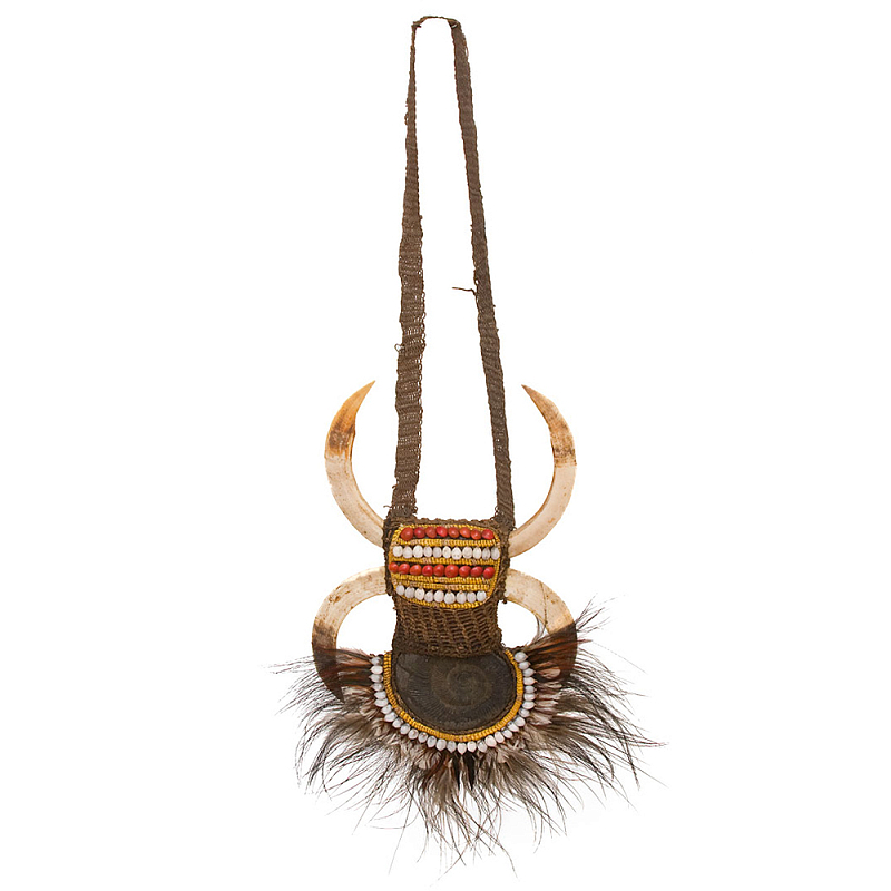 Этническое ожерелье Aboriginal Necklace Коричневый Бежевый Красный Желтый Белый Этническое ожерелье Aboriginal Necklace Коричневый Бежевый Красный Желтый Белый в Ульяновске | Loft Concept