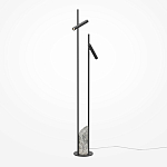 Напольный торшер светодионый черный Lumen Duo варинант исполнения - 1 | Loft Concept в Ульяновске