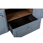 ТВ-тумба серая из массива бука с 2-мя дверками и ящиком Wenge Light варинант исполнения - 6 | Loft Concept в Ульяновске