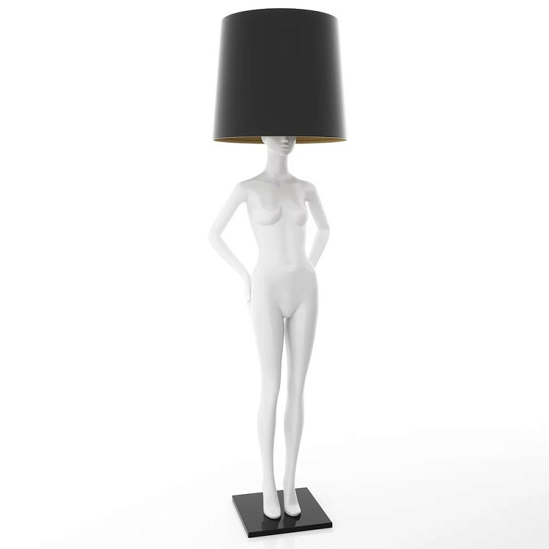 Лампа MANNEQUIN LAMP с абажуром созерцание силуэта  Глянцевый черный Черный матовый Глянцевый белый Белый матовый Серый матовый Золотой Красный в Ульяновске | Loft Concept 