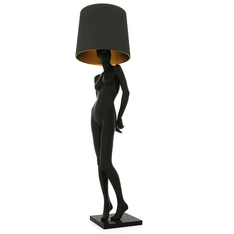 Лампа MANNEQUIN LAMP с абажуром женственность в деталях Глянцевый черный Черный матовый Глянцевый белый Белый матовый Серый Золотой Красный Шампань в Ульяновске | Loft Concept 