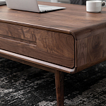 Кофейный стол из массива дерева с выдвижными ящиками Coffee Walnut Table варинант исполнения - 6 | Loft Concept в Ульяновске