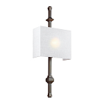 Бра бронзового цвета с полукруглым матовым стеклянным плафоном в геометрическом каркасе Feiss варинант исполнения - 5 | Loft Concept в Ульяновске