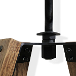 Барный стул со спинкой и мягкой обивкой с ромбами на 4-х деревянных ножках Бежевый Велюр Ava Charm варинант исполнения - 8 | Loft Concept в Ульяновске