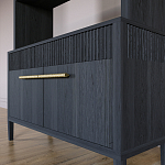 Стеллаж Primo с ящиками Черный дуб  варинант исполнения - 4 | Loft Concept в Ульяновске