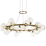 Дизайнерская кольцевая люстра с гирляндой внутри стеклянных сферических плафонов Iona Garland Chandelier 25 варинант исполнения - 1 | Loft Concept в Ульяновске