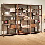 Стеллаж деревянный с полками для хранения Moon Walnut Furniture варинант исполнения - 1 | Loft Concept в Ульяновске