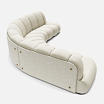 Диван Limoges полукруглой формы с обивкой букле молочного цвета варинант исполнения - 1 | Loft Concept в Ульяновске