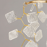 Люстра подвесная золотого цвета с декоративными ветвями и прозрачными рельефными подвесками FAIRYTREE Light варинант исполнения - 10 | Loft Concept в Ульяновске