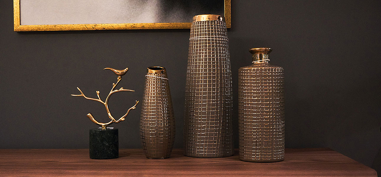 Ваза Golden mesh 25 Ваза Golden mesh 25 - Loft-Concept в Ульяновске