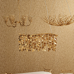 Люстра золотая с декором в виде веток эвкалипта Eucalyptus Branches варинант исполнения - 5 | Loft Concept в Ульяновске