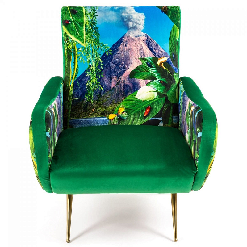 Кресло Seletti Armchair Volcano Бирюзовый Зеленый Латунь в Ульяновске | Loft Concept 