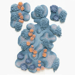 Тканый вручную Большой абстрактный гобелен Frost Forest варинант исполнения - 3 | Loft Concept в Ульяновске