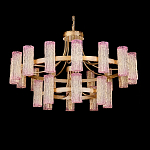 Люстра двухъярусная круглая с текстурными цилиндрическими плафонами Glimpse варинант исполнения - 2 | Loft Concept в Ульяновске