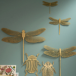 Настенный декор из двух декоративных стрекоз Flight of the Dragonfly варинант исполнения - 2 | Loft Concept в Ульяновске