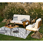 Двухместный диван из акации без подлоконтиков Amra варинант исполнения - 3 | Loft Concept в Ульяновске