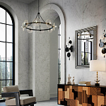 Люстра круглая с литыми стеклянными дисками Olympe Glass Chandelier варинант исполнения - 4 | Loft Concept в Ульяновске