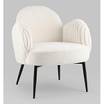 Полукресло Wave Stripes букле белый варинант исполнения - 1 | Loft Concept в Ульяновске