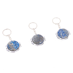 Зеркало брелок карманное двухстороннее из натурального камня Лазурит Stone Mirrors варинант исполнения - 8 | Loft Concept в Ульяновске