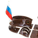 Настольный письменный набор с часами из природного камня обсидиана Competent Leader варинант исполнения - 3 | Loft Concept в Ульяновске