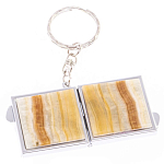 Зеркало брелок складное двухстороннее из натурального камня Оникс Silver Stone Mirrors варинант исполнения - 5 | Loft Concept в Ульяновске