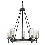  Люстра с 5-ю цилиндрическими плафонами из стекла с пузырьками Hinkley варинант исполнения - 1 | Loft Concept в Ульяновске