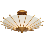 Потолочный светильник в форме конуса с каркасом золотого цвета и тканевым абажуром Inspiration in Light варинант исполнения - 2 | Loft Concept в Ульяновске