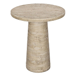 Столик приставной с круглой столешницей Textured Cream Table варинант исполнения - 1 | Loft Concept в Ульяновске