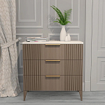 Комод коричневый с 3-мя ящиками на 4-х ножках Harper Line варинант исполнения - 1 | Loft Concept в Ульяновске