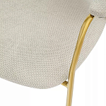 Стул Singer Chair с подлокотниками серый на золотистых ножках варинант исполнения - 7 | Loft Concept в Ульяновске