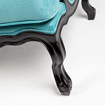 Трехместный диван из натурального бука бирюзовый с изображением птиц и цветов Turquoise Chinoiserie Garden Sofa варинант исполнения - 8 | Loft Concept в Ульяновске