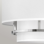 Потолочный светильник с двухслойным белым текстильным абажуром Hinkley варинант исполнения - 23 | Loft Concept в Ульяновске