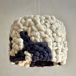 Светильник вязаный из шерсти Черно-белый варинант исполнения - 1 | Loft Concept в Ульяновске