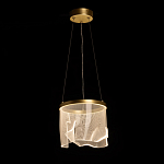 Подвесной светильник цилиндрической формы с прозрачным волнистым плафоном Wave Line варинант исполнения - 3 | Loft Concept в Ульяновске