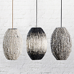 Подвесной светильник вертикальной овальной формы украшенный круглыми бусинами Gradient Oval Pendant Lamp  варинант исполнения - 2 | Loft Concept в Ульяновске