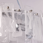 Люстра круглая с подвесными прямоугольными пластинами из стекла Glacier Panels варинант исполнения - 4 | Loft Concept в Ульяновске