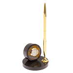 Часы настольные с ручкой из натурального камня Stone Clock варинант исполнения - 11 | Loft Concept в Ульяновске