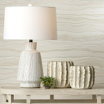 Настольная лампа с корпусом в форме вазы и белым абажуром Lots of Strokes варинант исполнения - 4 | Loft Concept в Ульяновске