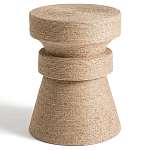 Приставной стол с отделкой из джута Juti D35 см варинант исполнения - 1 | Loft Concept в Ульяновске