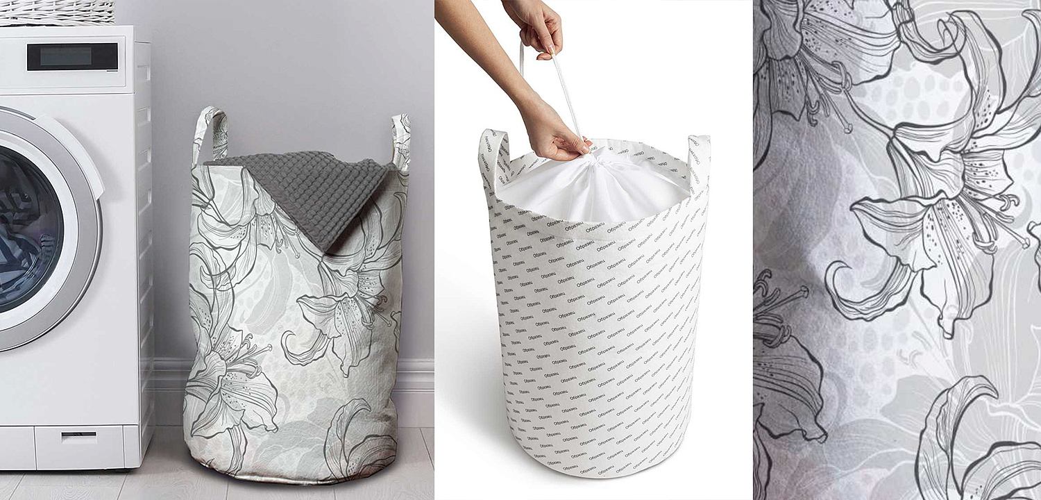 Корзина Black and White Flowers Basket Корзина Black and White Flowers Basket - Loft-Concept в Ульяновске
